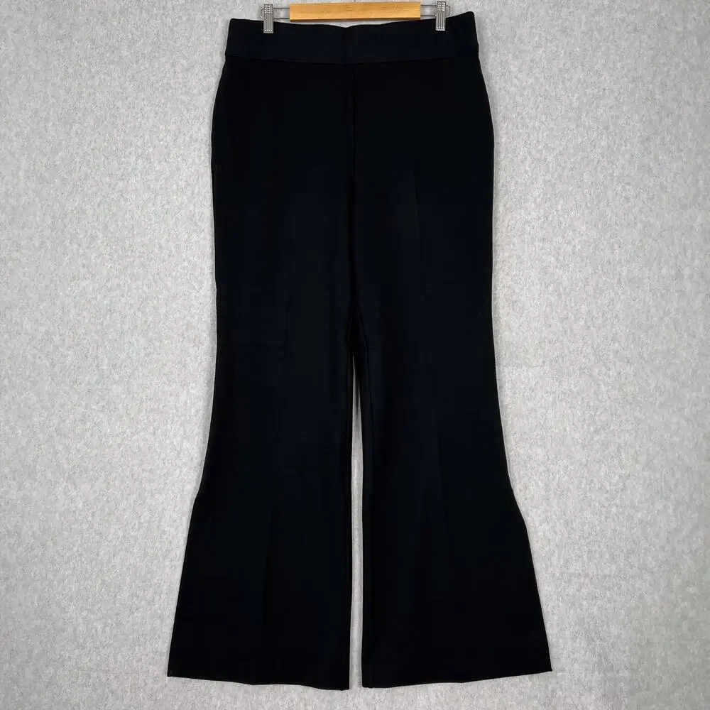 Spanx Black The Perfect Double Split Wide Leg High Waisted Pant Size 1X